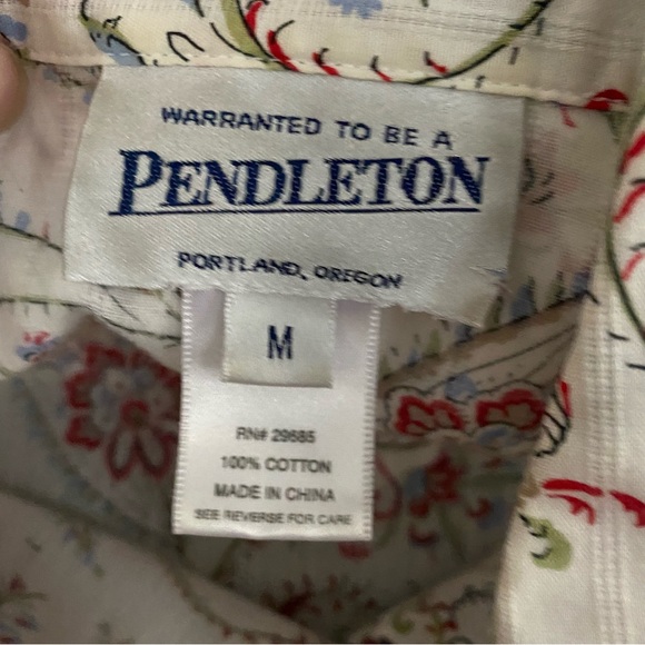 Pendleton Paisley Floral Pearl Snap Button Down Shirt - Picture 5 of 6